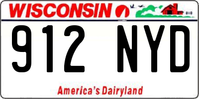 WI license plate 912NYD