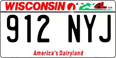 WI license plate 912NYJ
