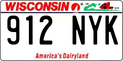 WI license plate 912NYK