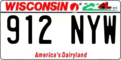 WI license plate 912NYW