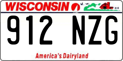 WI license plate 912NZG
