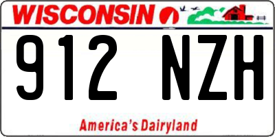 WI license plate 912NZH