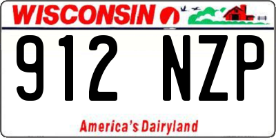 WI license plate 912NZP