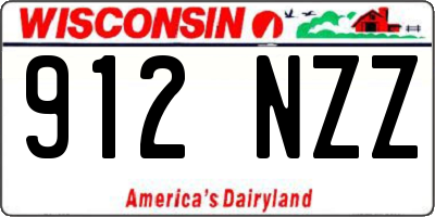 WI license plate 912NZZ