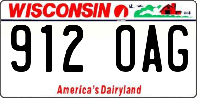 WI license plate 912OAG