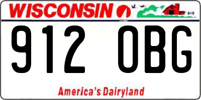 WI license plate 912OBG