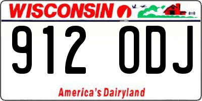 WI license plate 912ODJ