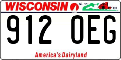 WI license plate 912OEG