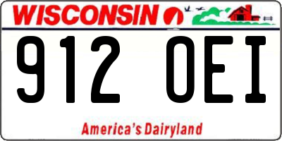 WI license plate 912OEI