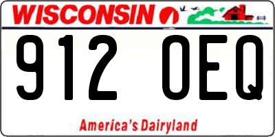 WI license plate 912OEQ