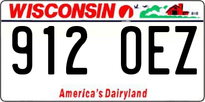 WI license plate 912OEZ