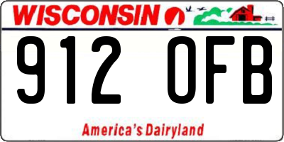 WI license plate 912OFB
