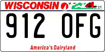 WI license plate 912OFG