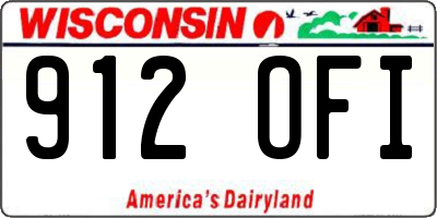 WI license plate 912OFI