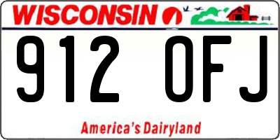 WI license plate 912OFJ