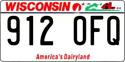 WI license plate 912OFQ