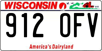 WI license plate 912OFV