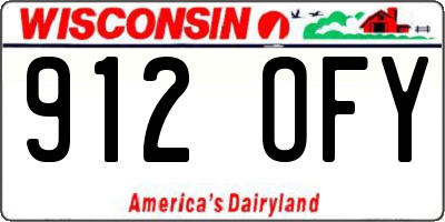 WI license plate 912OFY