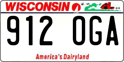 WI license plate 912OGA