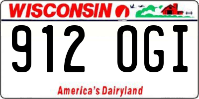WI license plate 912OGI