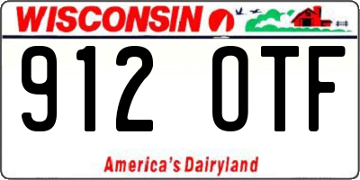 WI license plate 912OTF