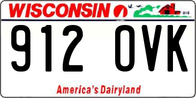 WI license plate 912OVK