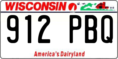 WI license plate 912PBQ