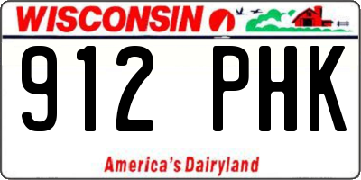 WI license plate 912PHK