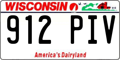 WI license plate 912PIV