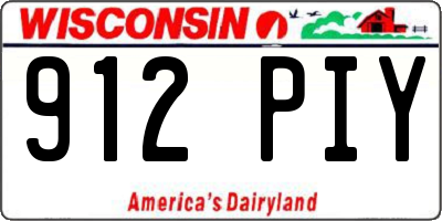 WI license plate 912PIY