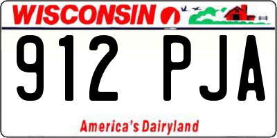 WI license plate 912PJA
