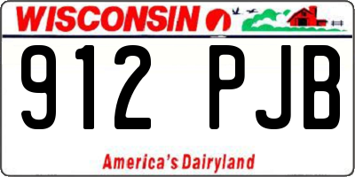 WI license plate 912PJB