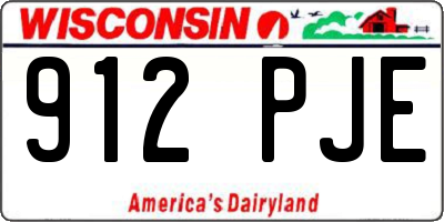 WI license plate 912PJE