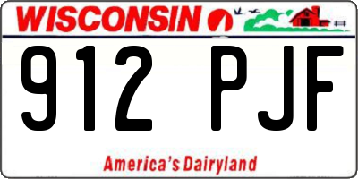 WI license plate 912PJF