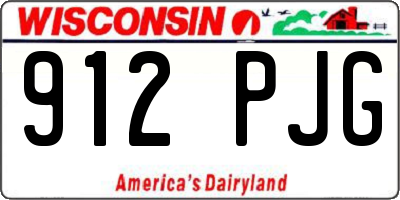 WI license plate 912PJG