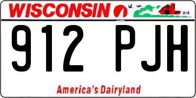 WI license plate 912PJH