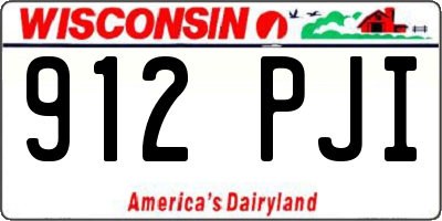 WI license plate 912PJI