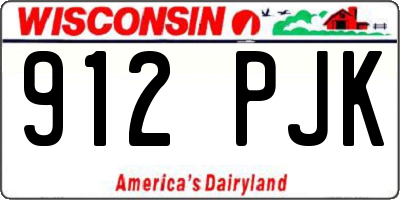 WI license plate 912PJK