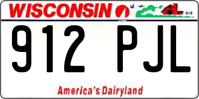 WI license plate 912PJL