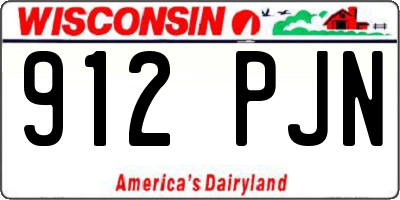 WI license plate 912PJN