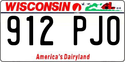 WI license plate 912PJO