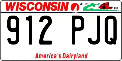 WI license plate 912PJQ