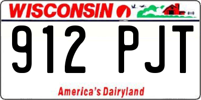 WI license plate 912PJT