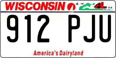 WI license plate 912PJU
