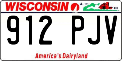 WI license plate 912PJV