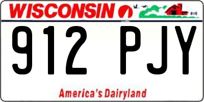 WI license plate 912PJY