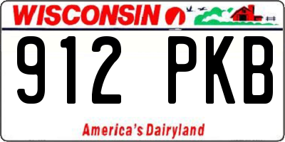 WI license plate 912PKB