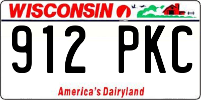 WI license plate 912PKC