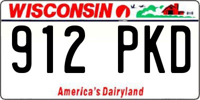 WI license plate 912PKD
