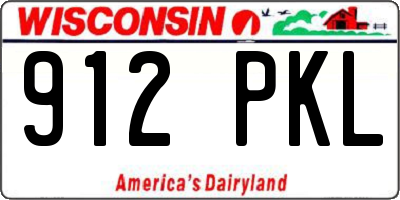 WI license plate 912PKL